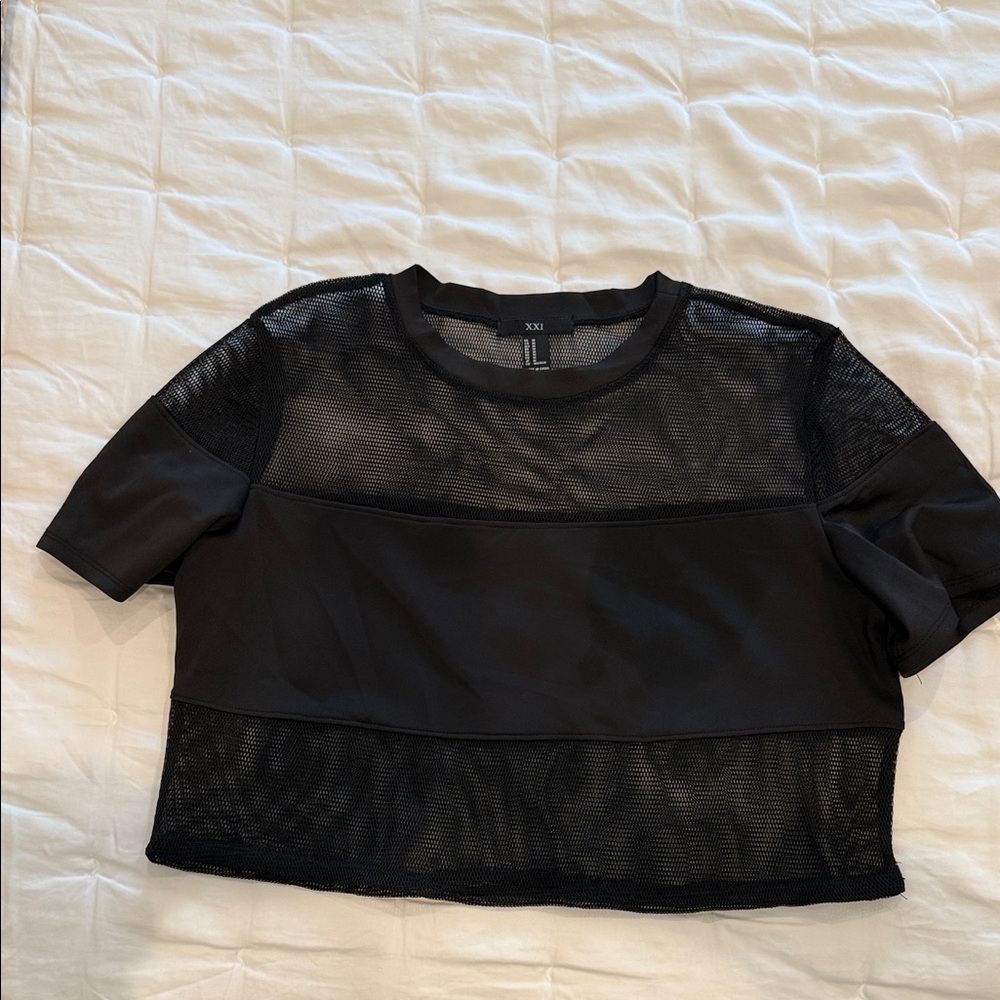 Black XXI Mesh Panel workout Women's Top size M